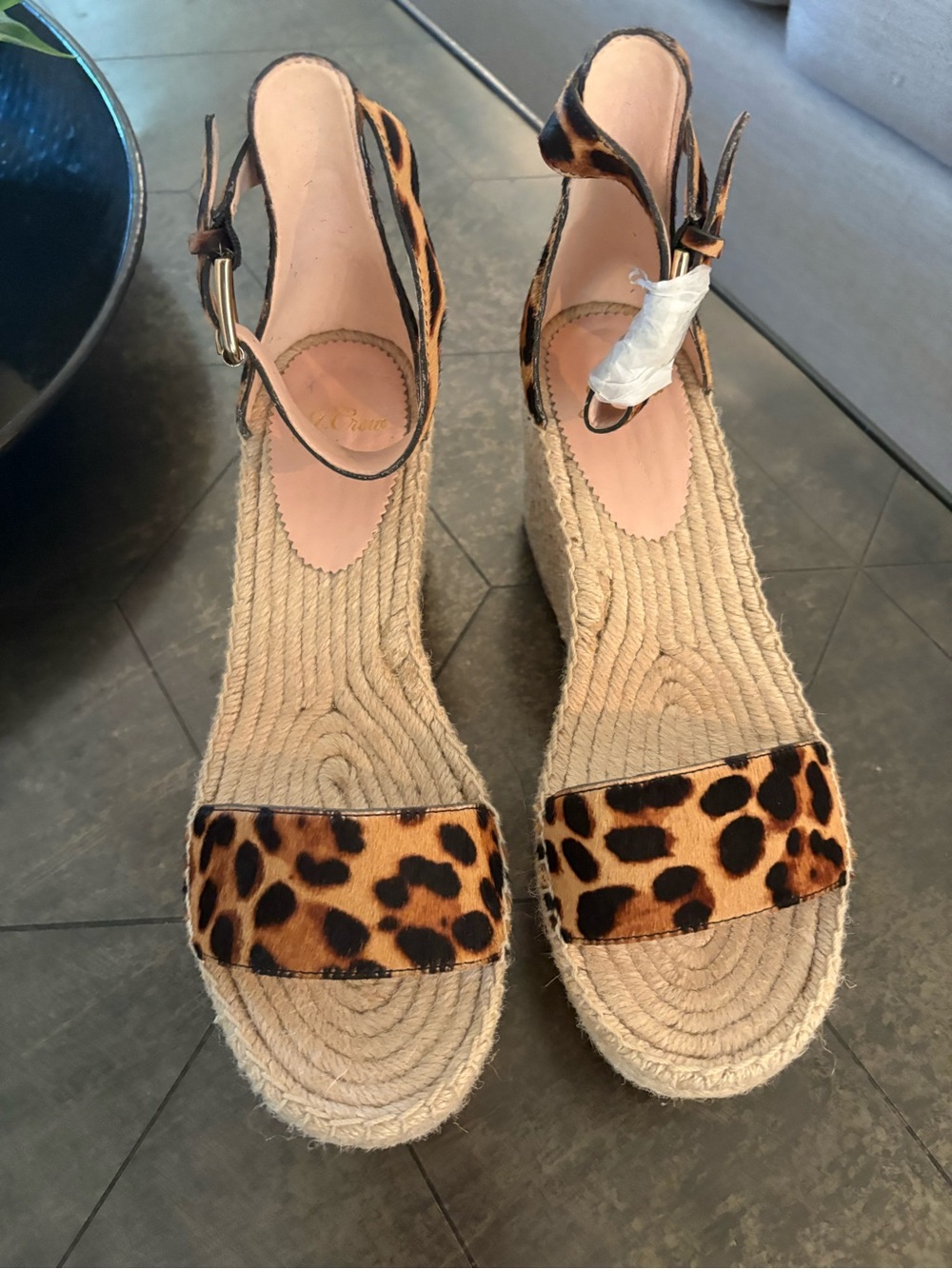 J. Crew Leopard Print Espadrille Wedge Sandals - Women NWOT